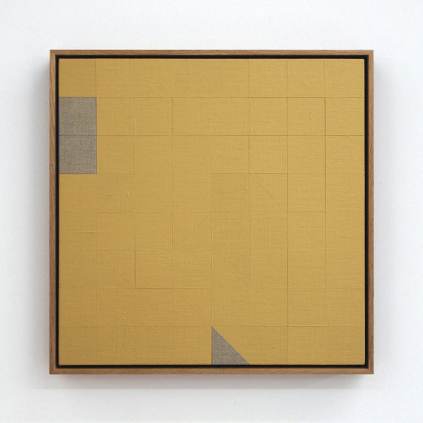 Chess Painting No. 103 (Kmoch vs. Duchamp, Hamburg, 1930)42 x 42 cm | primer on linen, oak frame | 2017