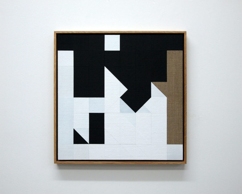 Chess Painting No. 6 (Duchamp vs. Schroeder, New York City, 1922)42 x 42 cm | gesso on linen, oak frame | 2011