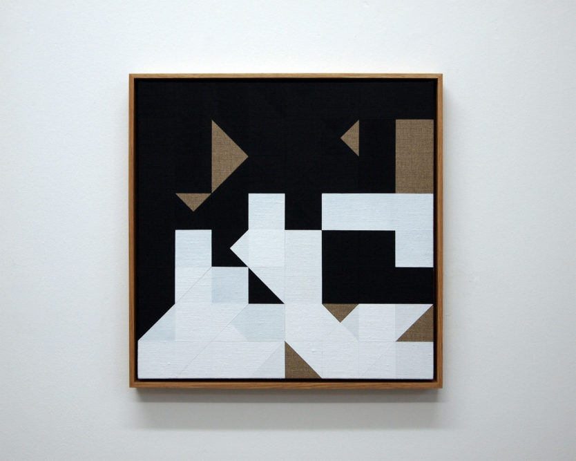 Chess Painting No. 64(Duchamp vs. Znosko-Borovsky, Paris, 1929)42 x 42 cm | gesso on linen, oak frame | 2015