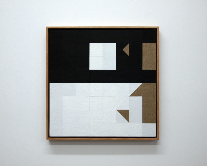 Chess Painting No. 70(Duchamp vs. Reilly, Nice, 1931)42 x 42 cm | gesso on linen, oak frame | 2016