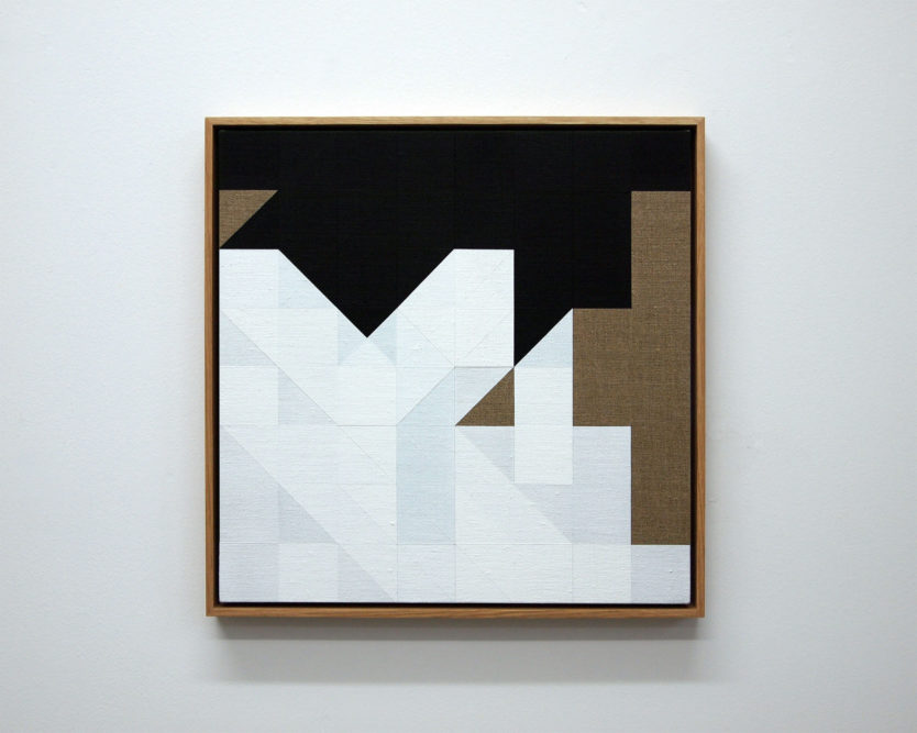Chess Painting No. 71(Duchamp vs. Smith, Hyères, 1928)42 x 42 cm | gesso on linen, oak frame | 2016