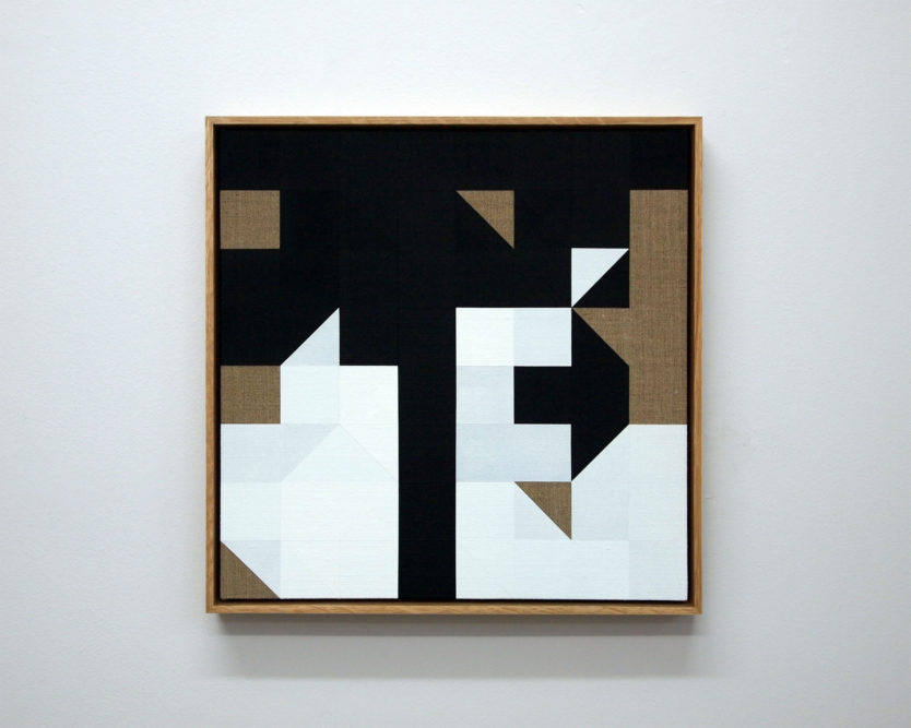 Chess Painting No. 87(Duchamp vs. Steiner, Paris, 1924)42 x 42 cm | gesso on linen, oak frame | 2016