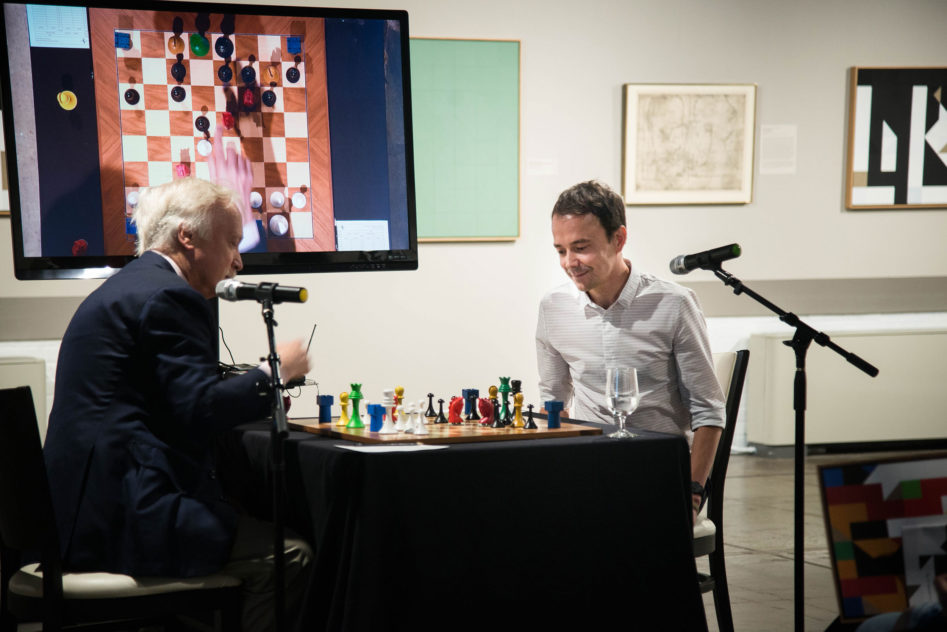 Francis Naumann &amp; Tom Hackney

Photo © Austin Fuller 

Courtesy of the World Chess Hall of Fame