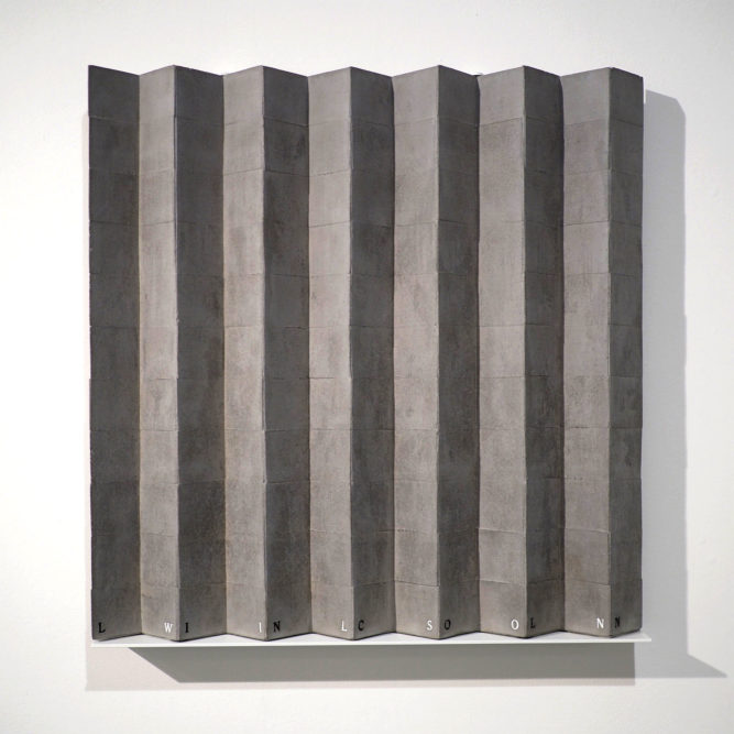 LINCOLN / WILSON60 x 55 x 7 cm | cast concrete mounted on aluminium shelf | edition of 3 + 1AP | 2016[photo courtesy of dalla Rosa Gallery]