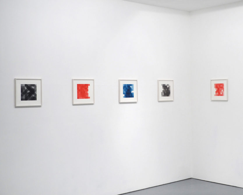 Notation Drawings installation view, from CROSS SECTION/04[photo courtesy of dalla Rosa Gallery, London]
