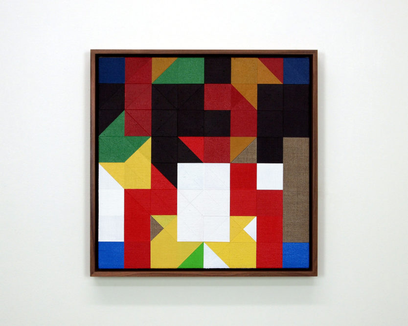 Chess Painting No. 69(Suren vs. Duchamp, Strasbourg, 1924)32 x 32 cm | oil on linen, walnut frame | 2016