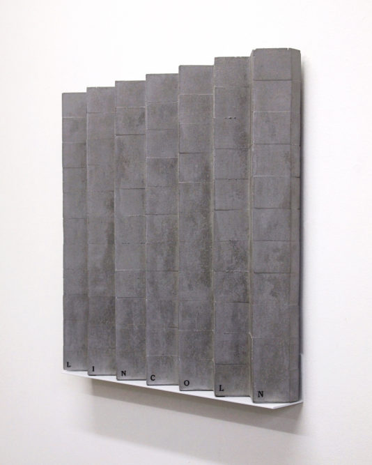 LINCOLN / WILSON60 x 55 x 7 cm | cast concrete mounted on aluminium shelf | edition of 3 + 1AP | 2016