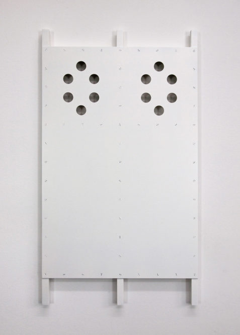 Vespasienne68 x 38 x 2 cm | enamel on hinged aluminium panel | 2017 
private collection